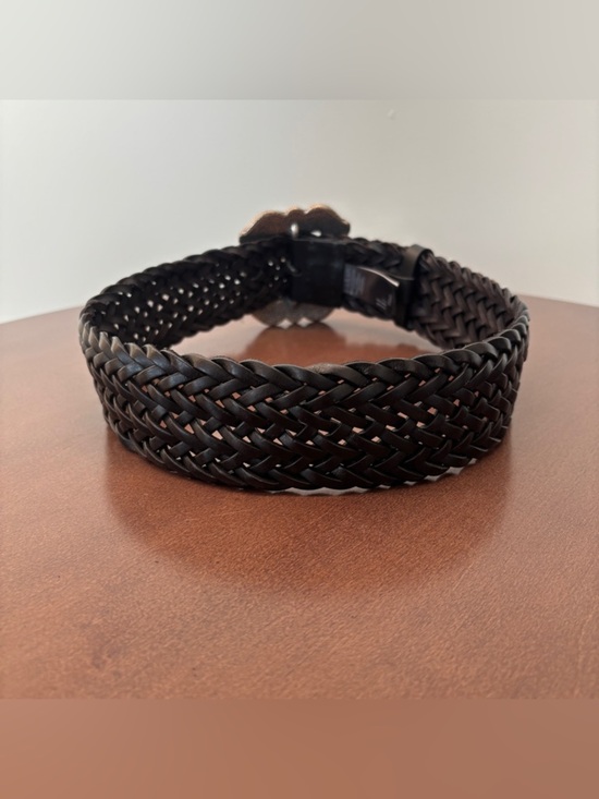 BA&SH Braided leather belt Braid In black, Size 75/US XS main image 10